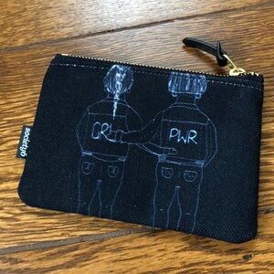 New Society6 Grl Power Clutch Pouch Navy
